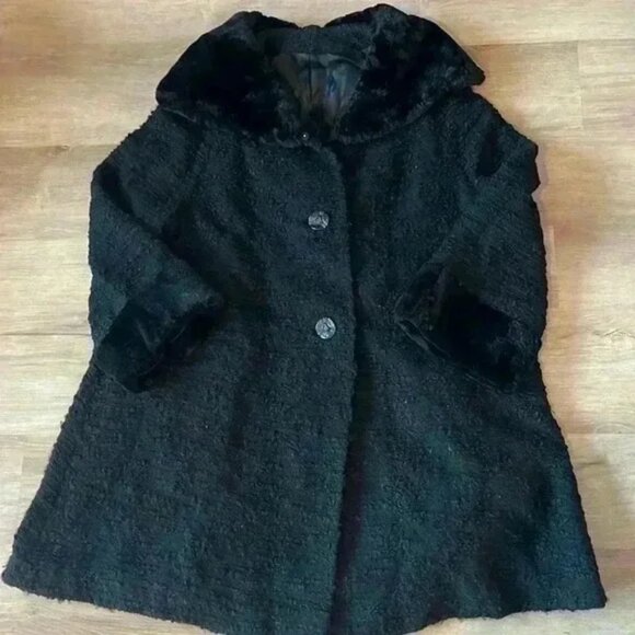 Women’s 1950’s Berroco’s Candlewick Swing Coat sz L-XL - Picture 1 of 11